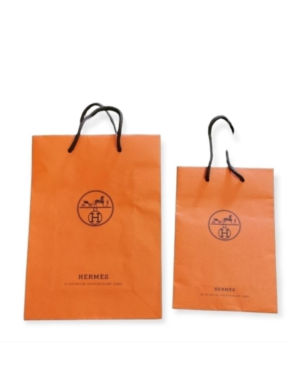 Authentic Iconic Orange Hermes paper bag gift bags